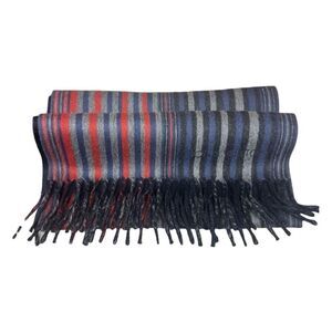 NWOT Louis Vuitton Cashmere Wool Brushed Striped Scarf Stole Pristine M74947